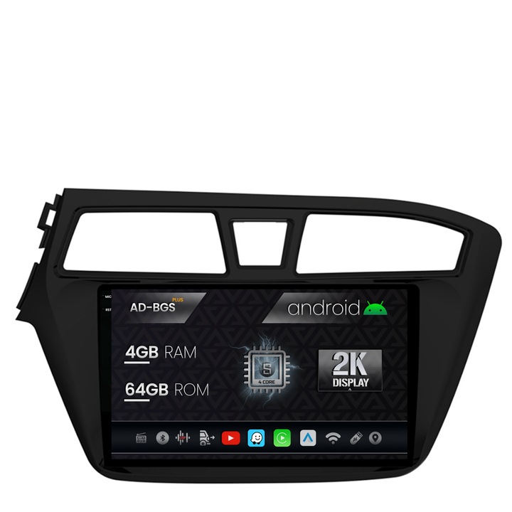 Navigatie Autodrop 2K Hyundai I20 (2014-2018), Android OS, S-Quadcore, 4GB RAM, 64GB ROM, 9.5 Inch - AD-BGS90042K, AD-BGRKIT194