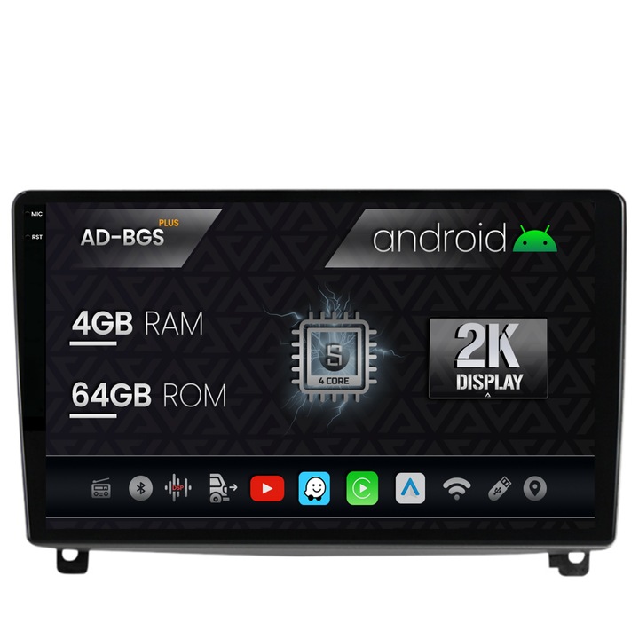 Navigatie Autodrop 2K Peugeot 407 (2004-2011), Android OS, S-Quadcore, 4GB RAM, 64GB ROM, 9.5 Inch - AD-BGS90042K, AD-BGRKIT266V3