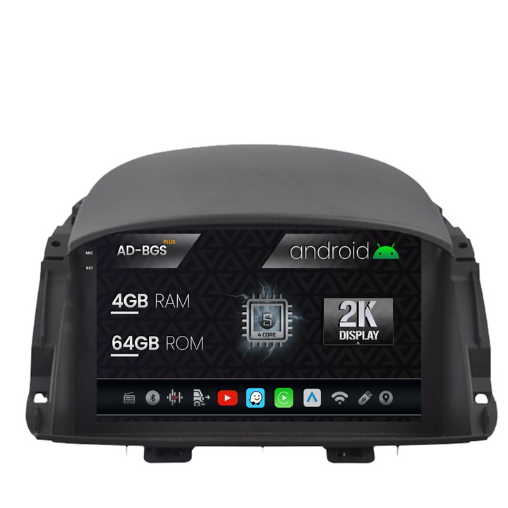 Navigatie Autodrop 2K Renault Koleos (2009-2016), Android OS, S-Quadcore, 4GB RAM, 64GB ROM, 9.5 Inch - AD-BGS90042K, AD-BGRKIT365