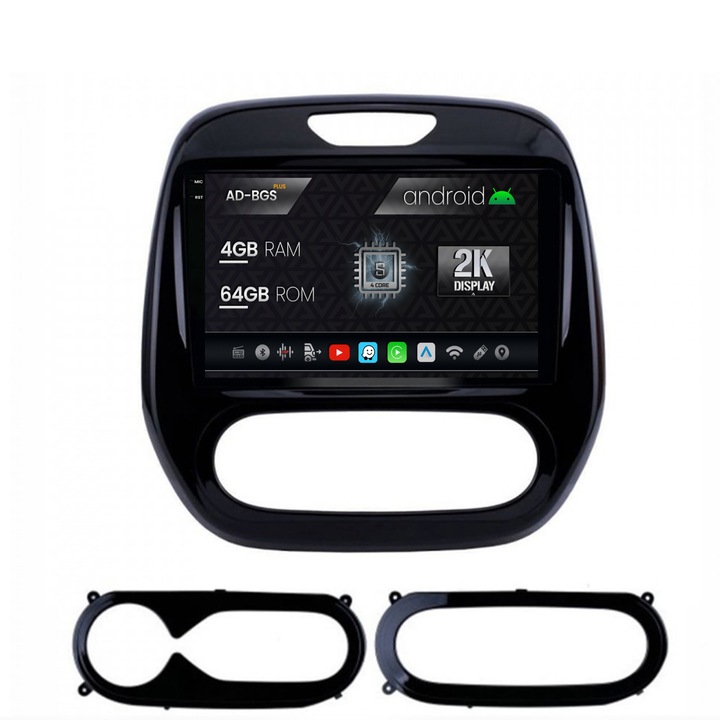 Navigatie Autodrop 2K Renault Captur (2013-2019), Android OS, S-Quadcore, 4GB RAM, 64GB ROM, 9.5 Inch - AD-BGS90042K, AD-BGRKIT378