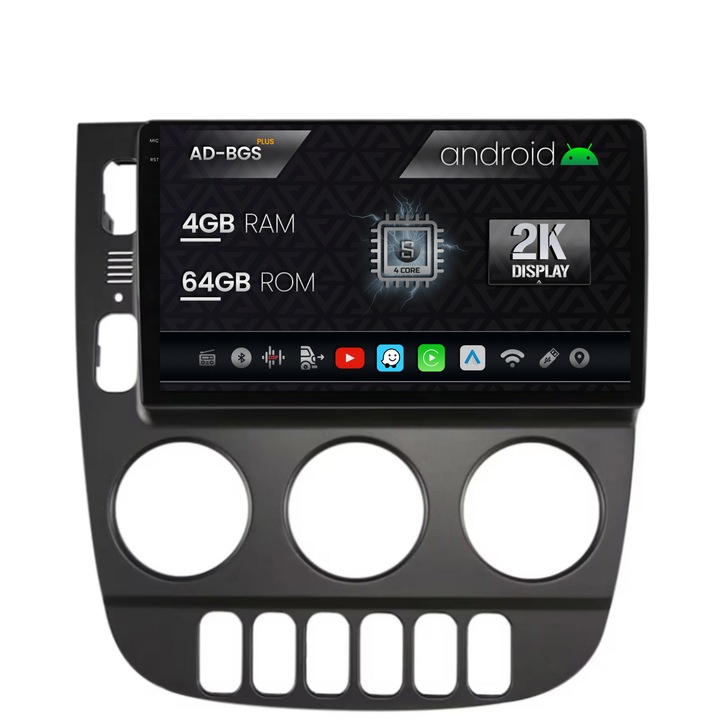 Navigatie Autodrop 2K Mercedes Benz ML W163 (1998-2005), Android OS, S-Quadcore, 4GB RAM, 64GB ROM, 9.5 Inch - AD-BGS90042K, AD-BGRKIT405V3