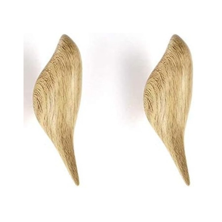 Dekoratív kampó madarakkal, gyanta anyag, könnyen felszerelhető, barna