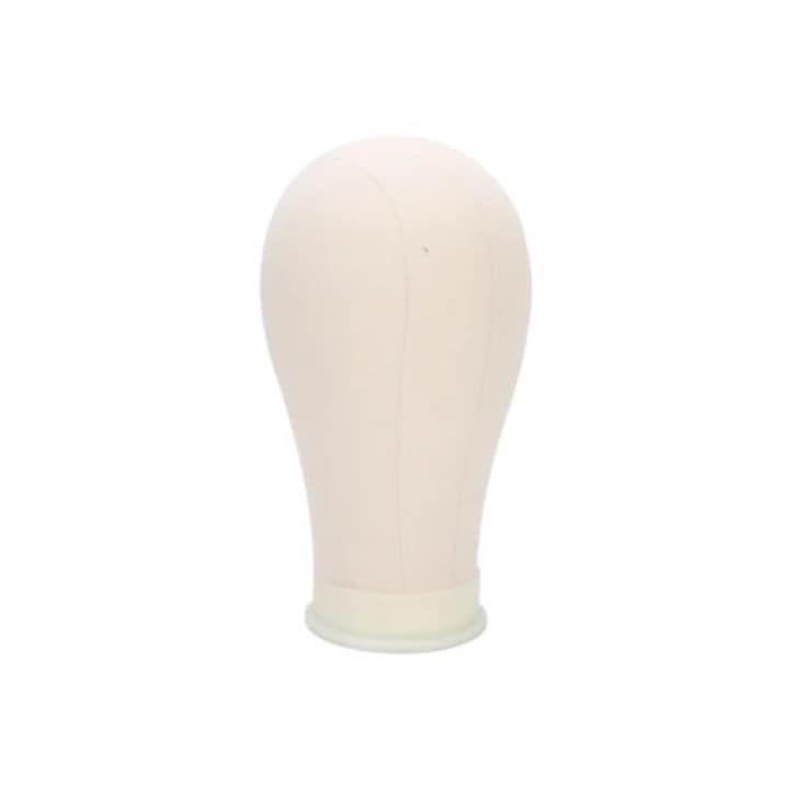 Cap de manechin pentru coafura, model din panza cu baza din pluta, accesorii tuns si vopsit