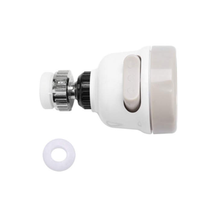 Sanitáris csaptelep, 3 fokozatú beállítás, 360°-ban forgatható fej, habzásgátló szűrő