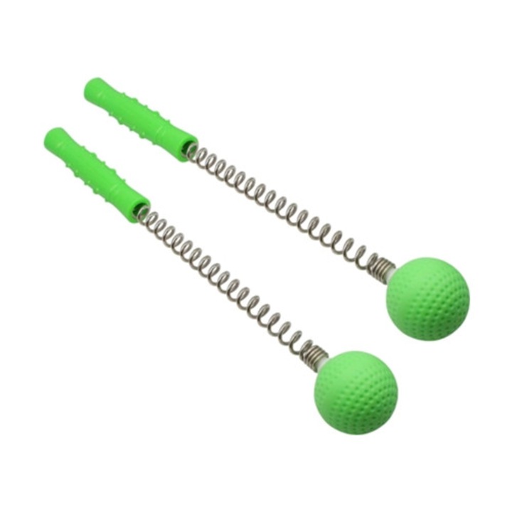 Set de aparate de masaj Meridian Tapping, 2 bucati, verde, material TPR