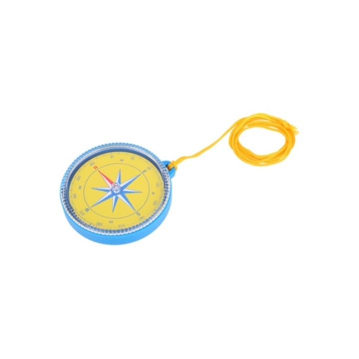 Iránytű tartós műanyagból, 100 mm, tanuláshoz és szabadtéri tevékenységekhez