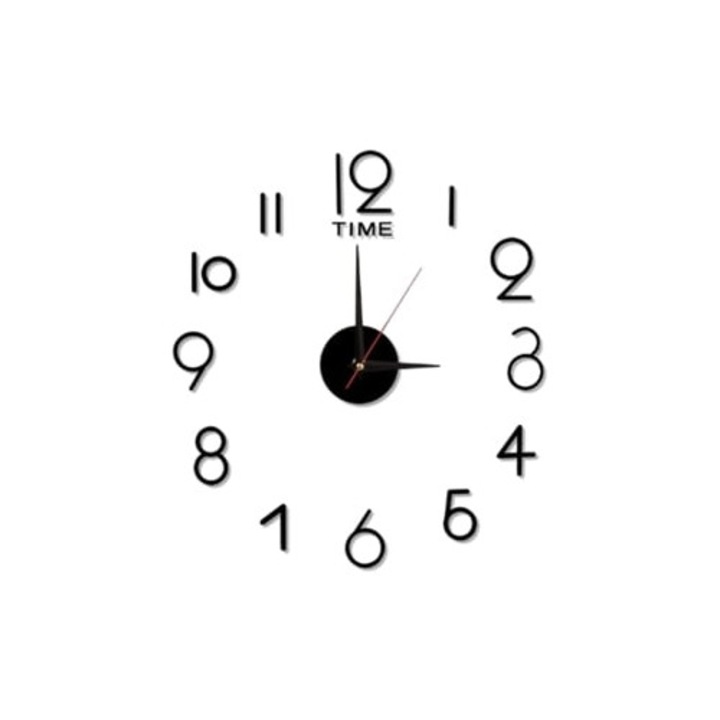 Elegáns 3D falióra, modern design, személyre szabható, akril, keret nélküli, barkács, nappali és hálószoba dekorációhoz