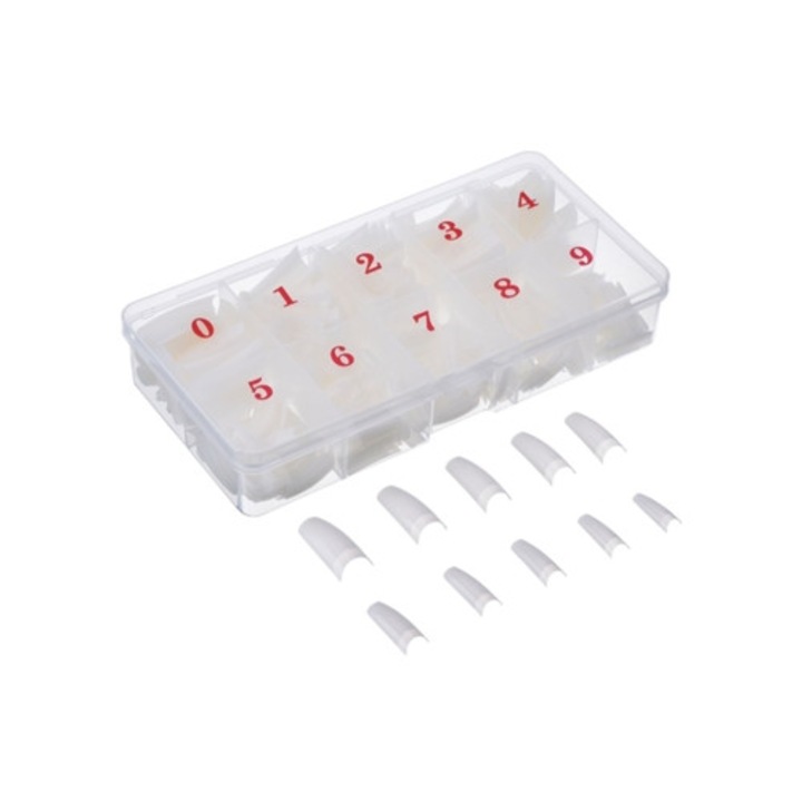 Puncte elegante pentru decorarea unghiilor, set, diverse dimensiuni, forma de jumatate de capac