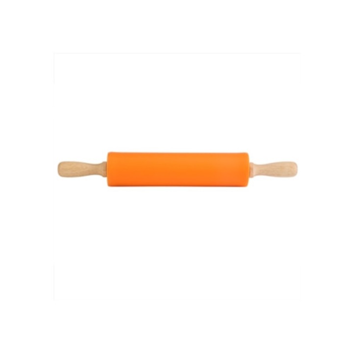 Sodrófa, 30cm, szilikon, fa fogantyúk, narancssárga