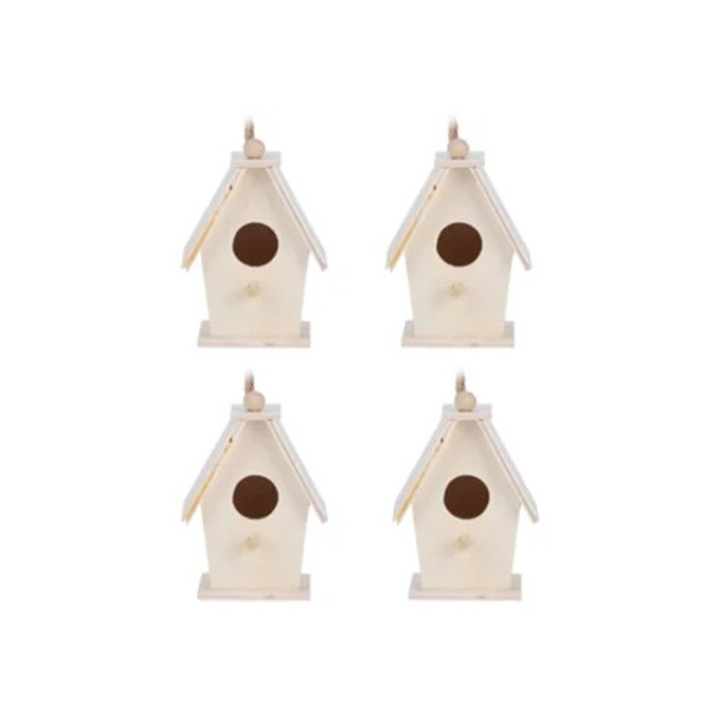 Casute pentru pasari, set de lucrari manuale din lemn, design personalizat, pentru gradina, balcon