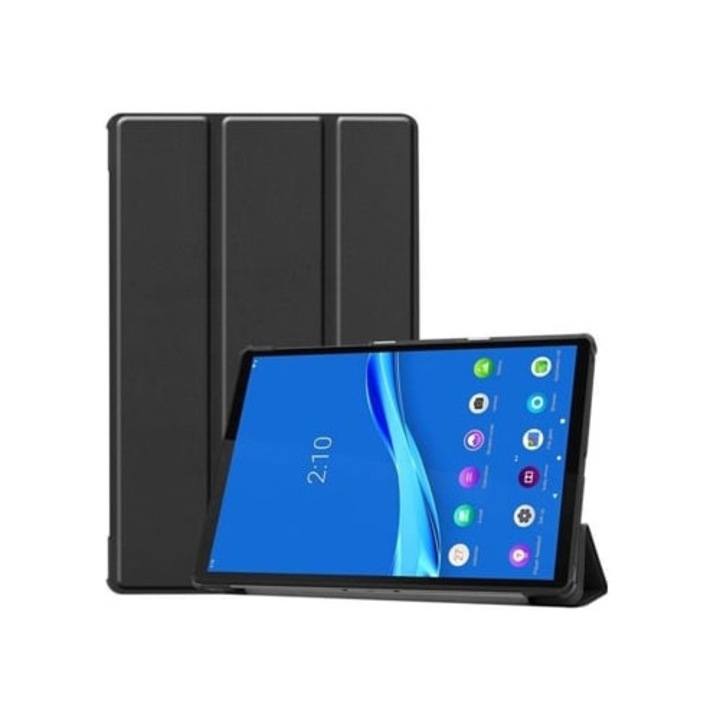 Husa tableta Lenovo Tab M10 Fhd Plus 2, 10.3 inch, din piele PU, usoara, rezistenta la socuri, neagra