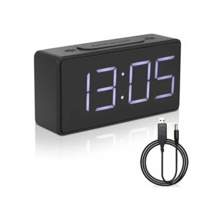 Többfunkciós digitális dekorációs óra, kettős riasztás, nagy hangerő, energiatakarékos, stabil talp
