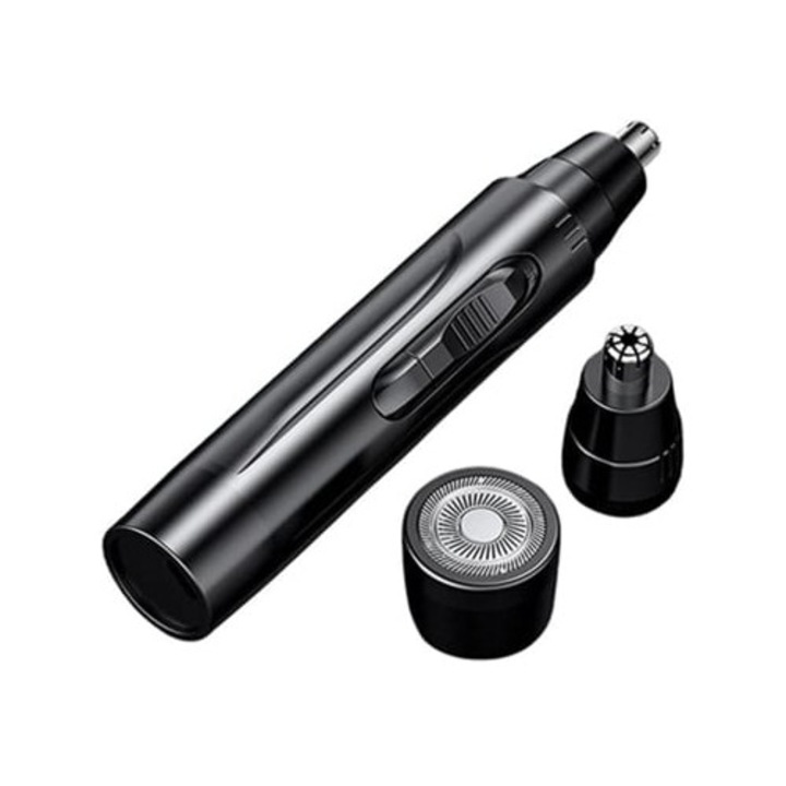 Aparat de tuns pentru nas si urechi, electric, incarcare USB, usor de curatat, negru
