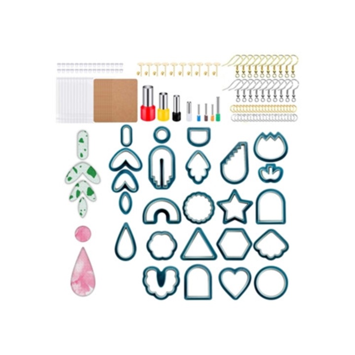 Комплект от 142 резачки за полимерна глина с аксесоари за бижута