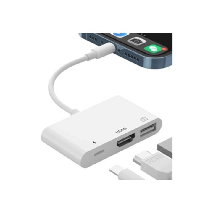 Adaptor HDMI OTG HDMI1218-Y6, alb