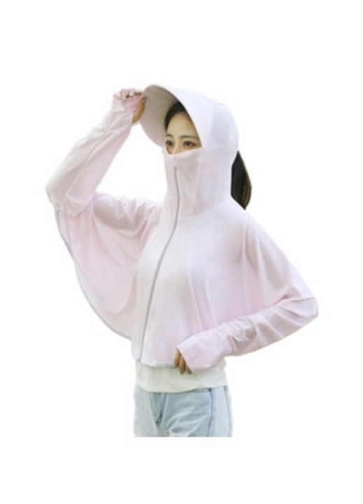 Hanorac dama, cu gluga, roz, M INTL