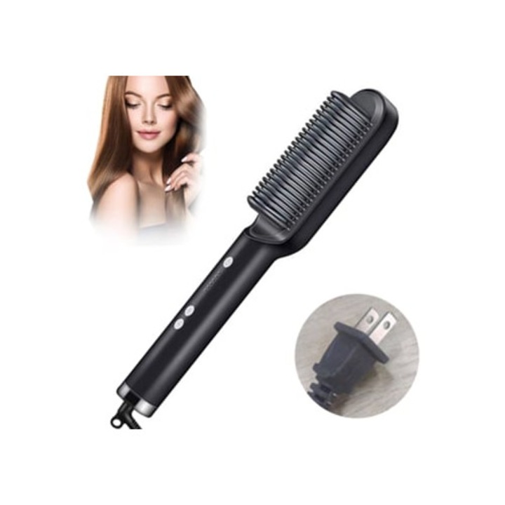 Elektromos hajkefe, ionos, állítható hőmérséklet, LED kijelző, JedBesetzt