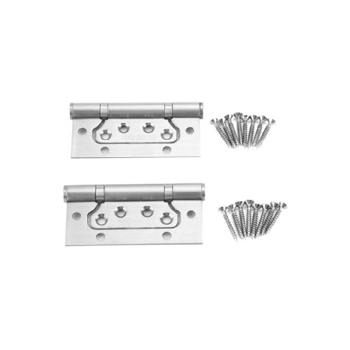 Rozsdamentes acél zsanérok, 2 darabos készlet, lakossági ajtókhoz