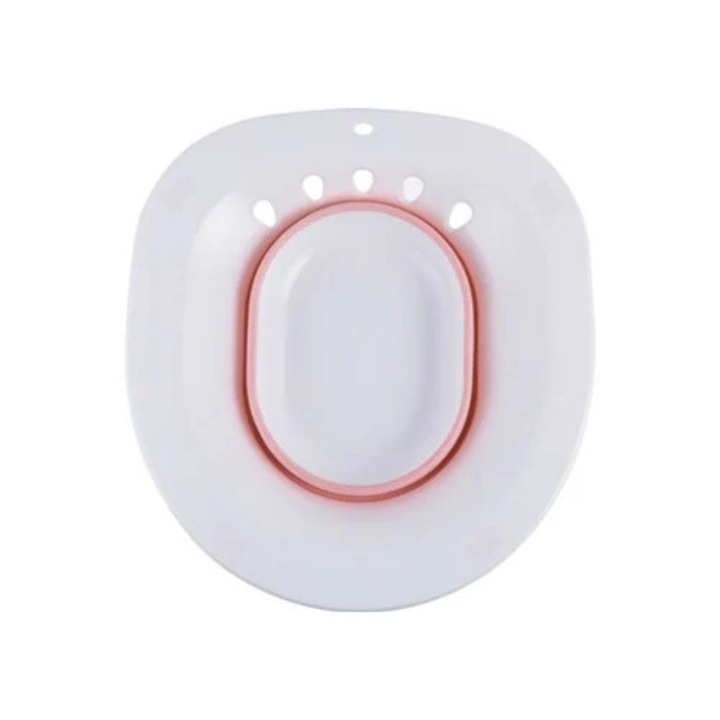 Vas pentru sezut, pliabil, din plastic, pentru persoane in varsta, post-partum, hemoroizi, 38x36x10cm