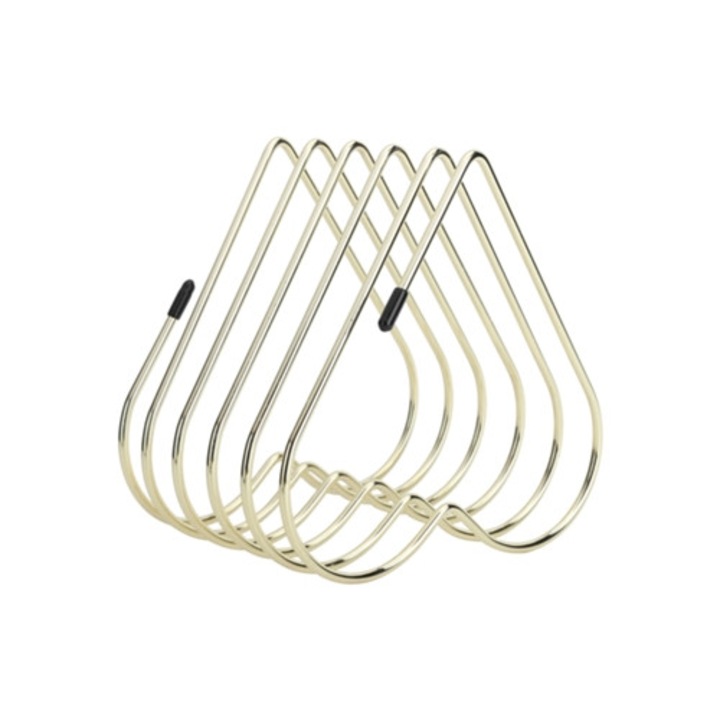 Suport documente, organizator vertical retractabil, 5 straturi, fier, auriu