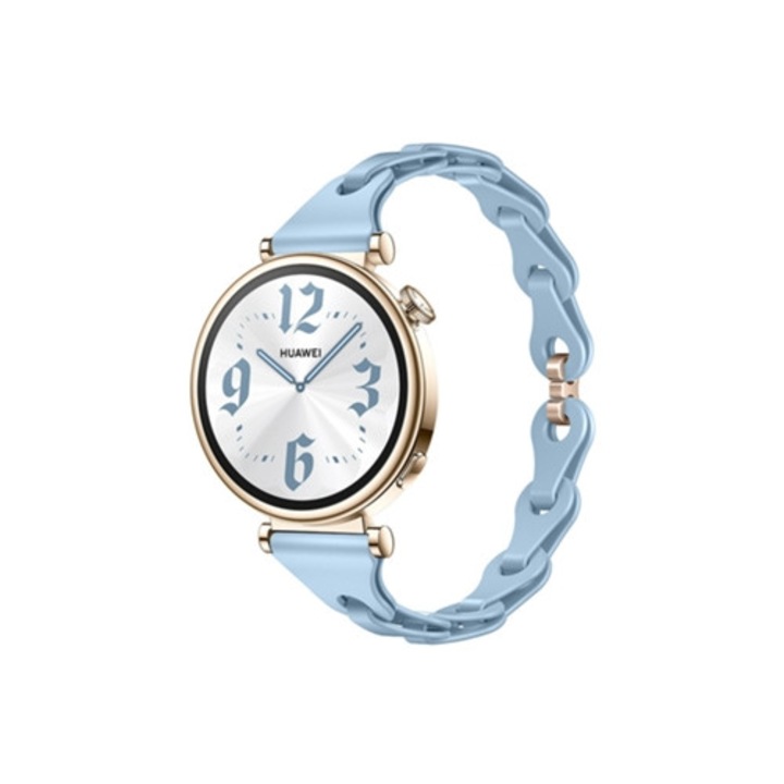 Correa Eifson pentru smartwatch, 18mm, albastru deschis