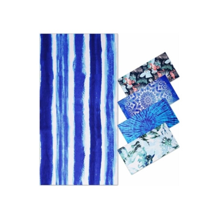 Плажна кърпа от микрофибър, супер абсорбираща, бързосъхнеща, против пясък, 70x140см