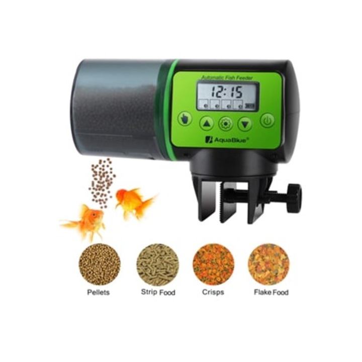 Hranitoare acvarii, Alimentator automat, temporizator inteligent, rezistent la umiditate