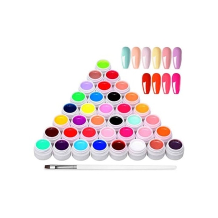 36 db-os gél lakk szett UV/LED lámpához, körömdíszítő termékek