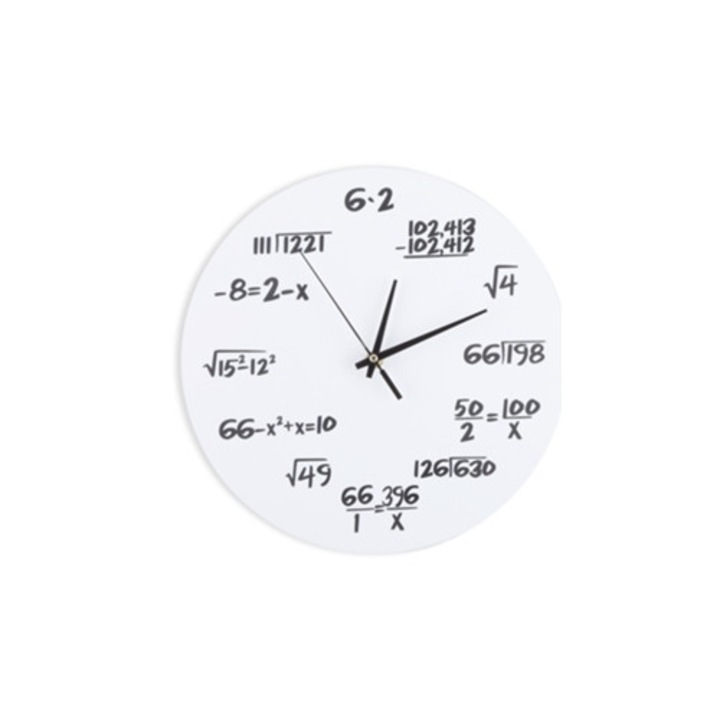 3D dekoratív falióra matematikai képlettel, gyerekszobába, többszínű szett