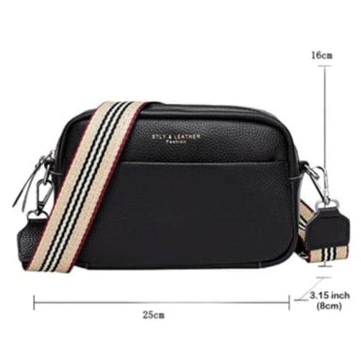 Női crossbody táska, fekete