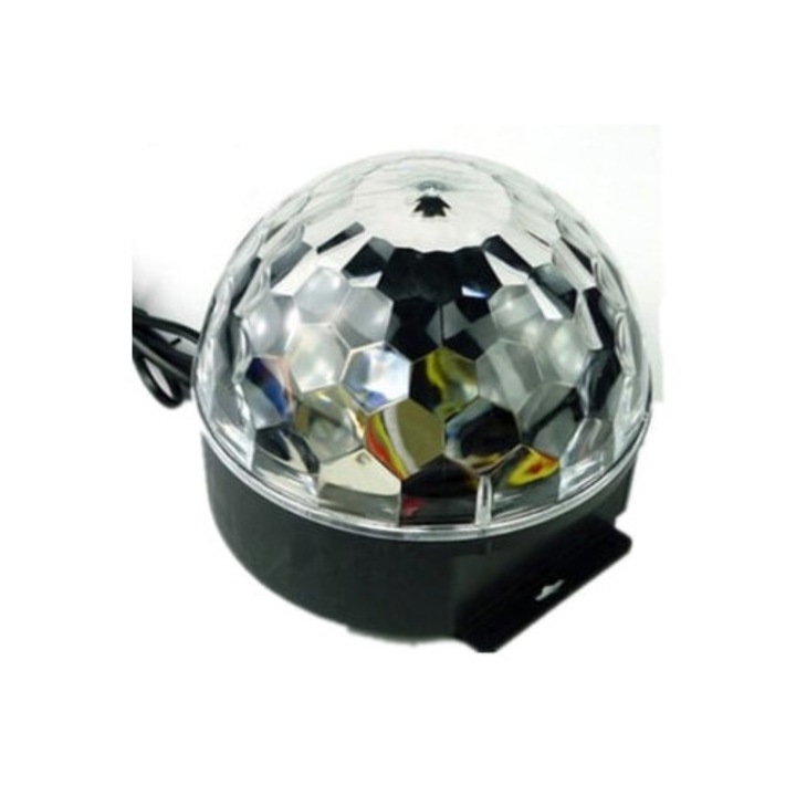 Lumina LED disco DJ, 6 culori, sfera cristalina RGB, echipamente de lumini