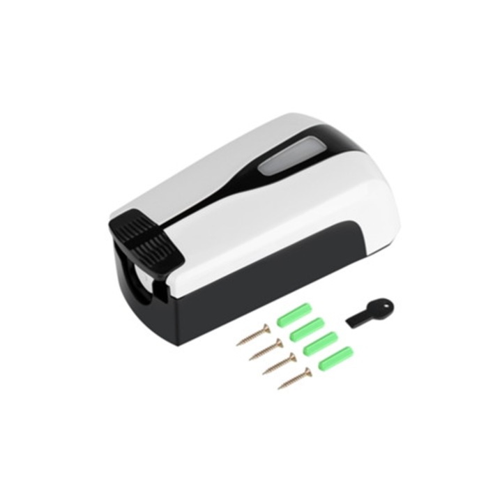 Fali folyékony szappanadagoló 500 ml sampon tartóval, fekete