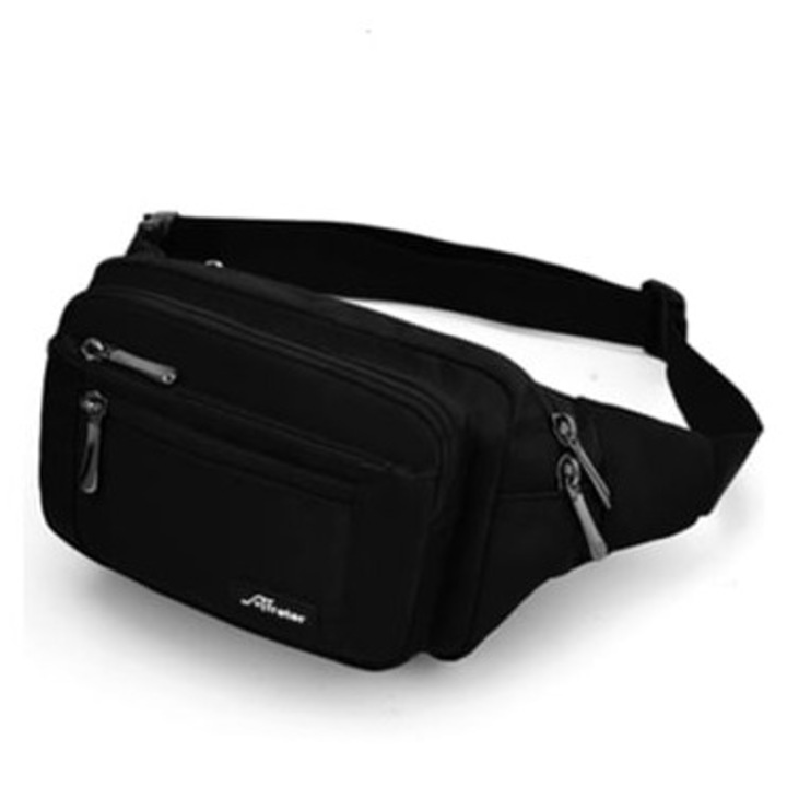 Férfi deréktáska, fekete
