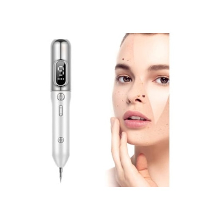 Stilou portabil pentru indepartarea negilor, 9 nivele, alb