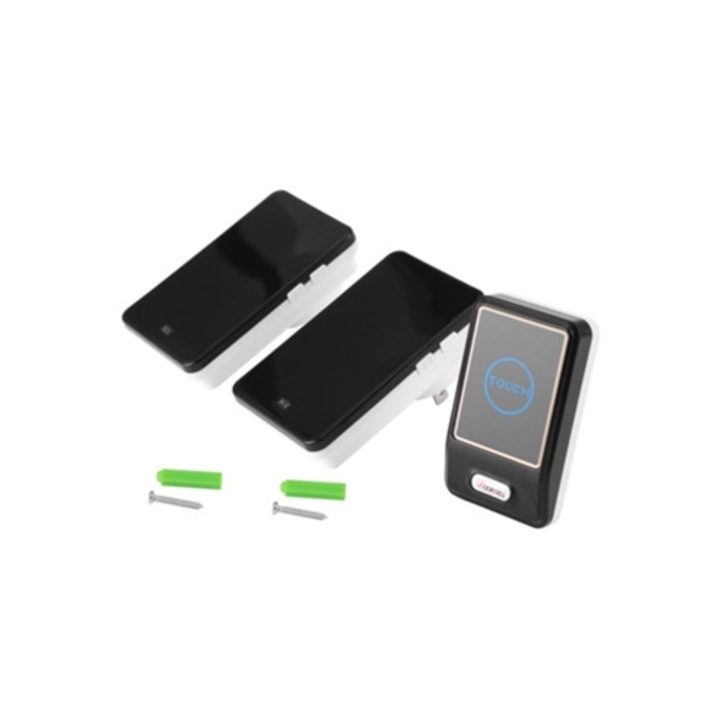 Sonerie electrica, 1 transmisor exterior, 2 receptoare interioare, multicolor, 110-220 V