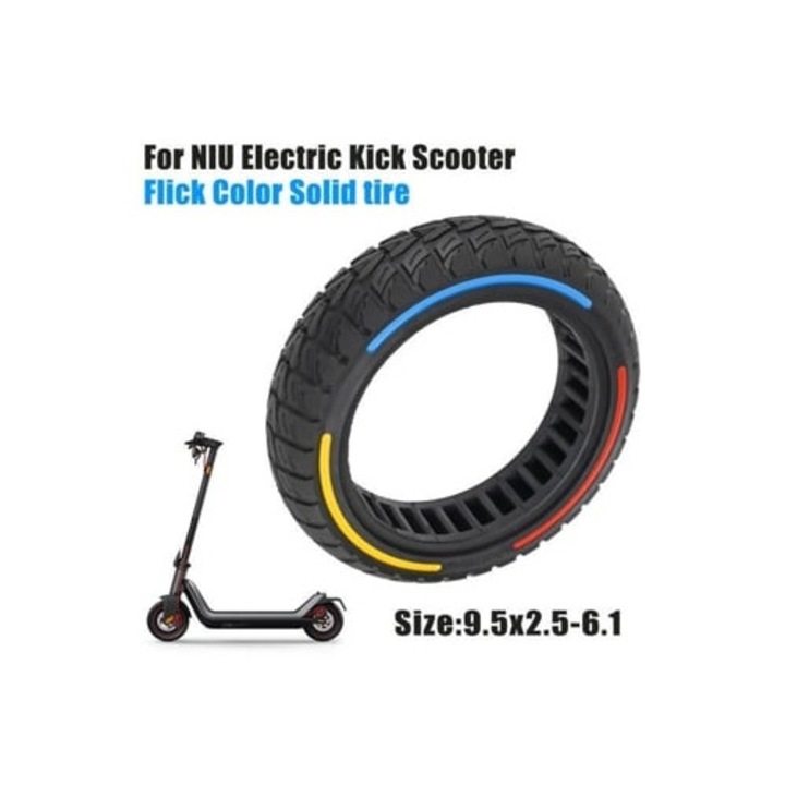 Pneu pentru Scooter Electric Niu 9.5x2.5-6.1, Sem Camara, Set 1 Unitate