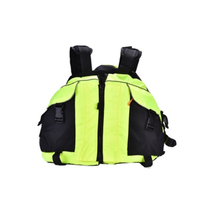 Vesta de salvare reglabila pentru inot, pescuit, navigatie si rafting, galben