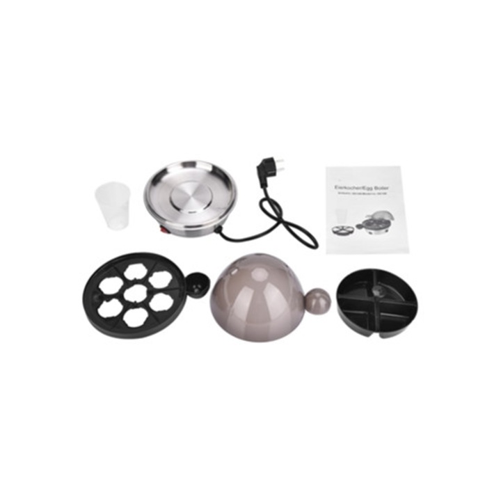 Elektromos tojásfőző, rozsdamentes acél, 7 tojásos készlet, 220-240 V