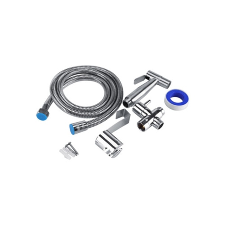 Pulverizator bideu cu furtun din otel inoxidabil, valva TE, suport