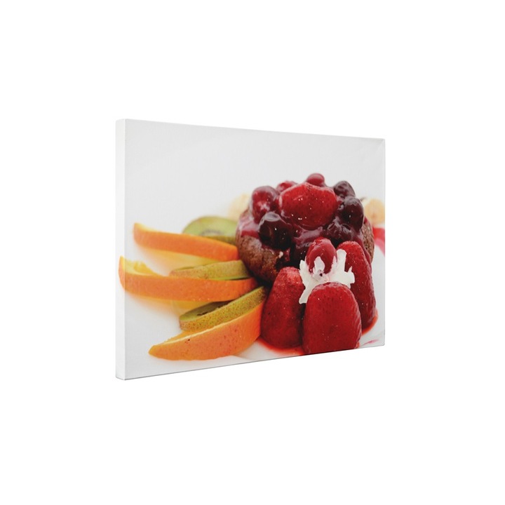 Prajitura cu fructe - Tablou Canvas - 85x110 cm