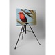 Piros madár vakrámás vászonkép - 25x35 cm