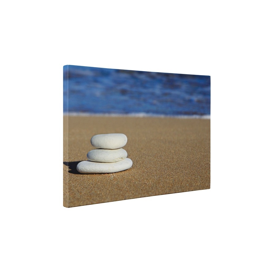 Pietris alb - Tablou Canvas - 60x80 cm