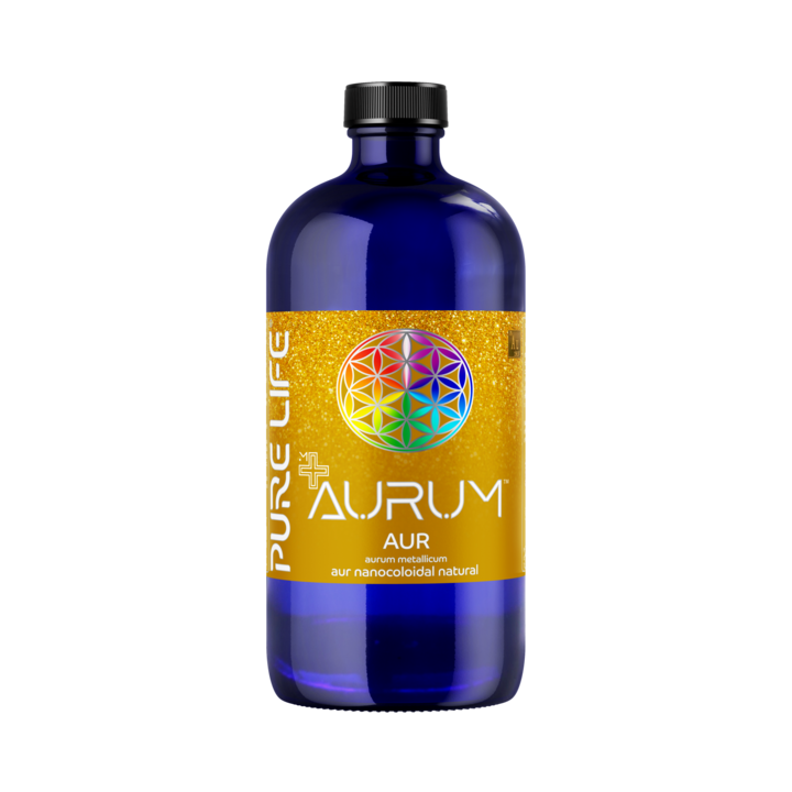 Aur coloidal ionic AURUM™ Pure Life, 21ppm, nanoparticule de aur in apa ultrapura, 240ml