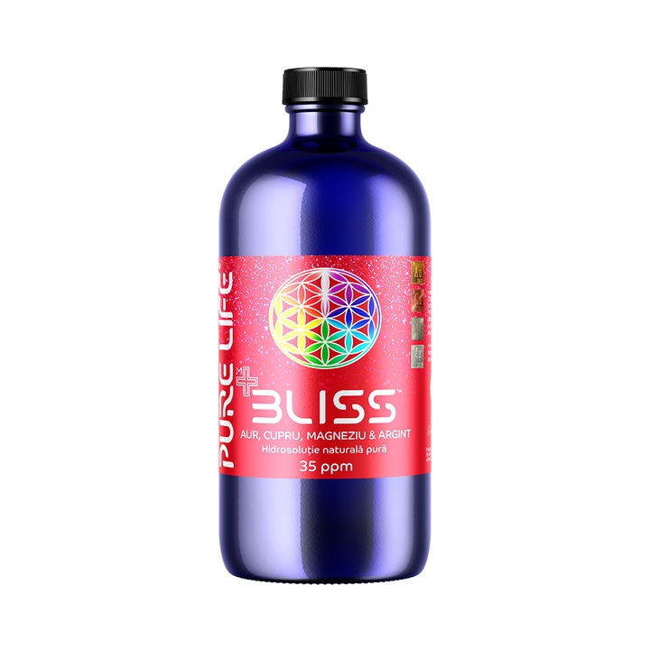BLISS™ (Au, Mg, Cu, Ag), solutie mixta de Aur, Cupru, Magneziu si Argint, 20ppm 480ml