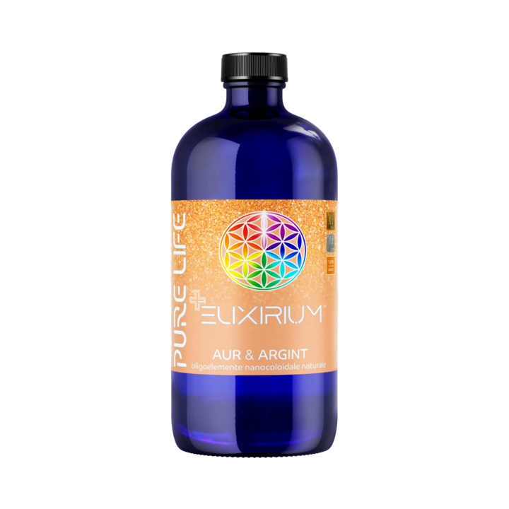 Aur si Argint coloidal, ELIXIRIUM™ Pure Life, 20ppm 480ml
