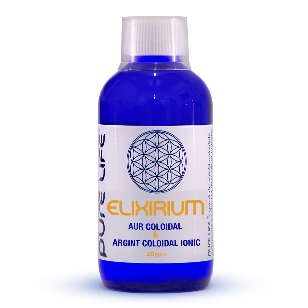 Aur si Argint coloidal EIXIRIUM™ Pure Life, 20ppm 240ml