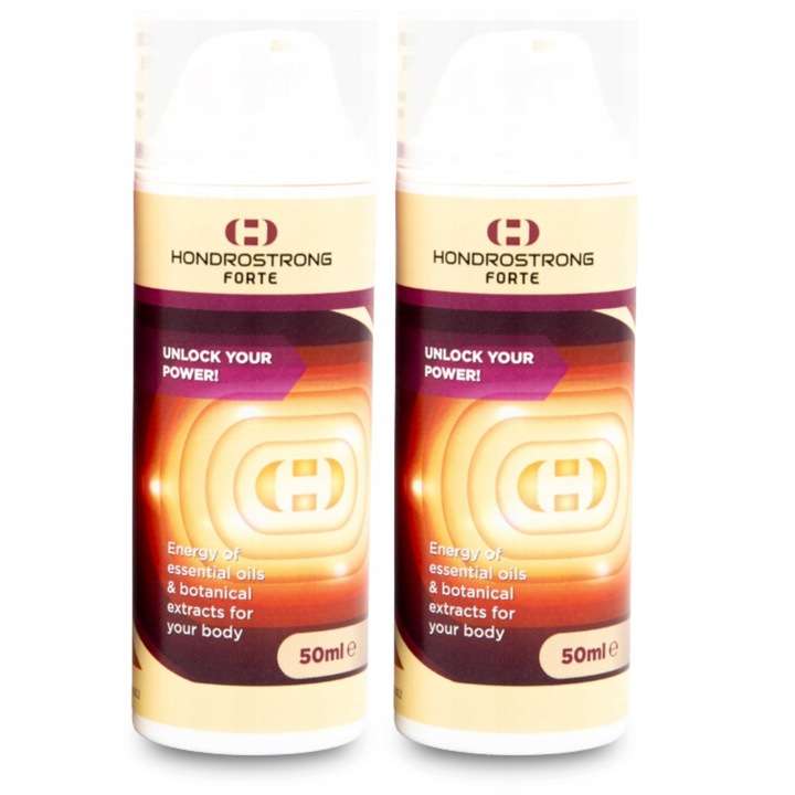 Set 2x Gél Hondrostrong Forte, 50 ml, növényi kivonat, ízületi fájdalmakra, helyi alkalmazásra