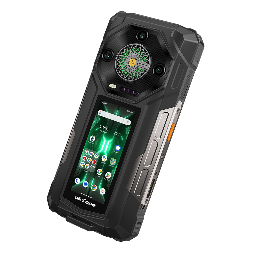 Telefon mobil Ulefone Armor 33 Pro, Dual SIM, 5G, Dimensity 7300x, Dual Screen 6.95-inch 120Hz 700nits + 3.4-inch, 32GB RAM / 512GB, Camera 50MP + 64MP + 50MP Macro, Stereo, Infrarosu, 25500mAh, NFC, IP68/IP69K, Android 15