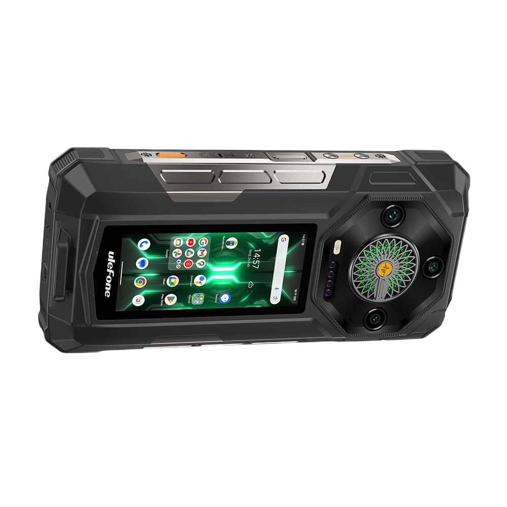 Telefon mobil Ulefone Armor 33 Pro, Dual SIM, 5G, Dimensity 7300x, Dual Screen 6.95-inch 120Hz 700nits + 3.4-inch, 32GB RAM / 512GB, Camera 50MP + 64MP + 50MP Macro, Stereo, Infrarosu, 25500mAh, NFC, IP68/IP69K, Android 15