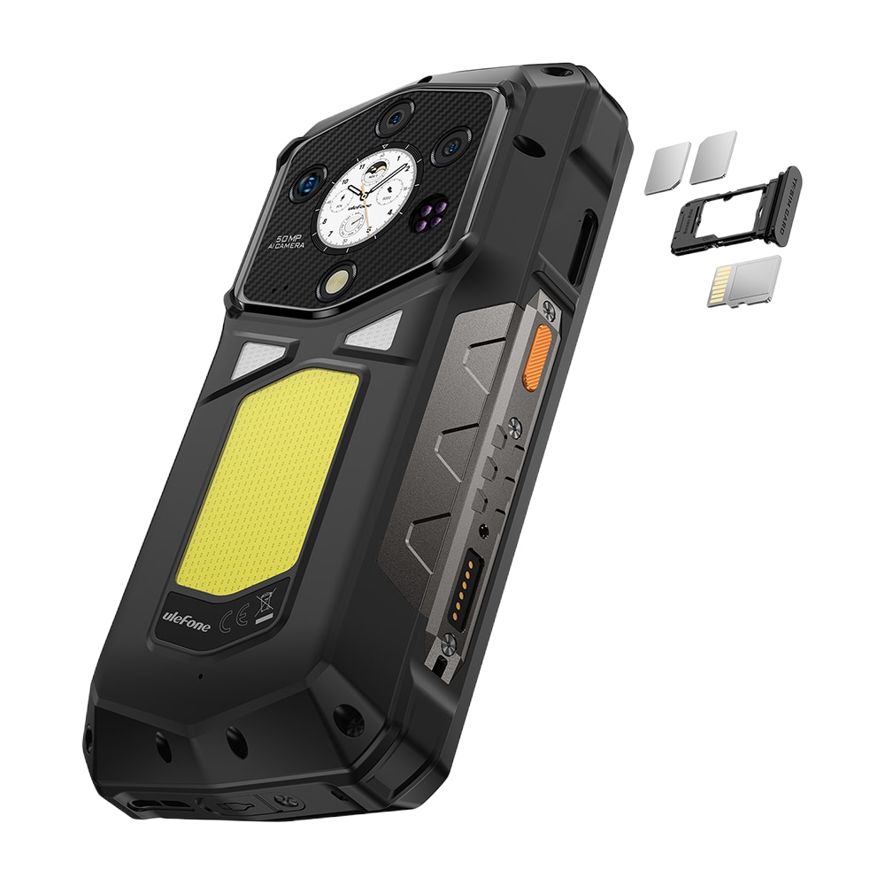 Telefon mobil Ulefone Armor 29 Ultra, Dual SIM, 5G, Dimensity 9300+ 4nm, Dual Screen AMOLED 6.67-inch 120Hz 2200nits + 1.04-inch, 32GB RAM / 1TB, Camera 50MP AF + 64MP Night + 50MP Macro Ultra Wide, Video 8K, 21200mAh, 120W, NFC, IP68/IP69K, Android 15